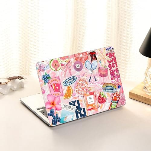 AKIT Compatible with MacBook Air 15 Inch Case 2026 2025-2023 M5 M4 M3 M2 A3448 A3241 A3114 A2941, Unique Pattern Hard Shell Laptop Case+Keyboard Cover+Screen Protector for MacBook Air 15 Inch, SumPink thumbnail 7