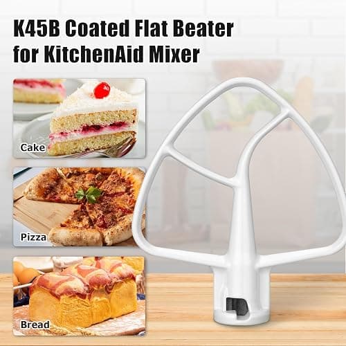 K45B Coated Flat Beater for KitchenAid 4.5-5 Qt Mixer Paddle Attachment Flat Beater Fits Stand Mixer Bowls For KitchenAid 4.5-5 Quart Bowls, Kitchenaid Paddle Attachment thumbnail 4