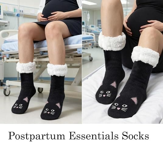 JaosWish Cat Fuzzy Slipper Socks with Grips for Womens Winter Non Slip Fluffy Cozy Warm Socks for Christmas Gifts thumbnail 6