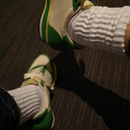 COZYOFFI Womens Scrunch Crew Socks: Retro Solid Slouch Mid Calf Socks - Cotton Casual Athletic Socks 3 Pack thumbnail 6