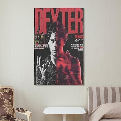 Dexter Movie Poster Canvas Wall Art Print For Room Aesthetic And Decor Poster For Bedroom Living Room Bathroom Kitchen Office Decor 08x12inch(20x30cm) Unframe-style - 08x12inch(20x30cm) - Unframe-style thumbnail 7