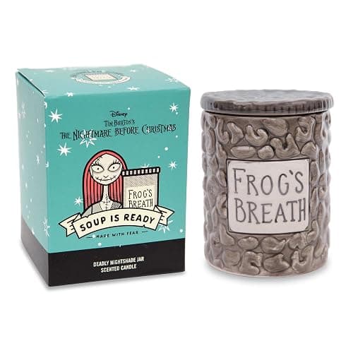 Disney The Nightmare Before Christmas Sally Frog's Breath Jar Ceramic Candle | Floral Muguet Fragrance with 35-Hour Burn Time - Image 1
