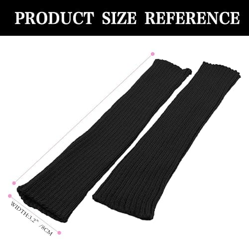 American Trends Leg Warmers Y2k Kawaii Black White Cute Leg Warmers Y2k Goth accessories for Women Girls 80s Party Sports thumbnail 5