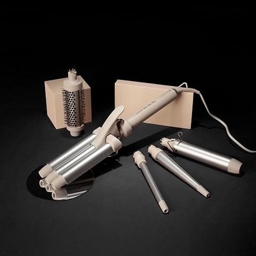 Remington Trendology 5-in-1 Multi-Styler Curling Wand Set with Ceramic Round Brush and 4 Interchangeable Ceramic Curling Wands (0.5“-1.25”) thumbnail 2