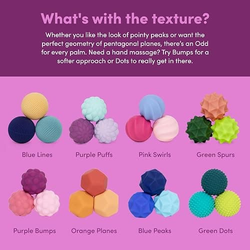 Speks Odds Soft Silicone Fidget Magnets | Silent Stress Relief Toys | Textured Magnetic Balls for Adults & Teens 14+ | Purple thumbnail 6