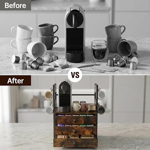 SEHAUSEU Coffee Bar Organizer,120-Pod Capacity K Cup Holder for Countertop thumbnail 8