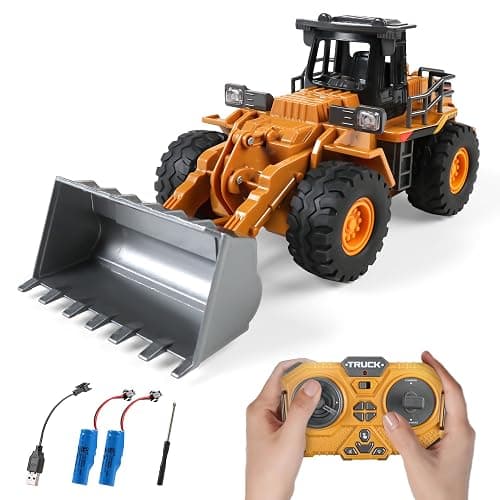 Dwi Dowellin Rc Front Loader, Alloy Shovel Loader Tractor,Construction Vehicle for Boys Ages 3-12, Gift for Birthday Christmas - Image 1