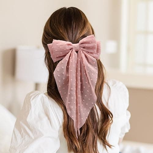 6 PCS Hair Bows for Women, Big Bow Hair Clips for Girls Thick Thin Hair, Silky Satin Hair Bow Clips Oversized, Large Cute Aesthetic Hair Accessories Holiday Gifts thumbnail 2