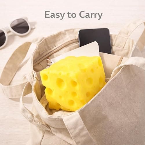 Cheese Squishy Toy, Cheese Block, Soft Stress Relief Toy, Cute Squeeze Gift for Adults, Home Office School 1 PC thumbnail 5