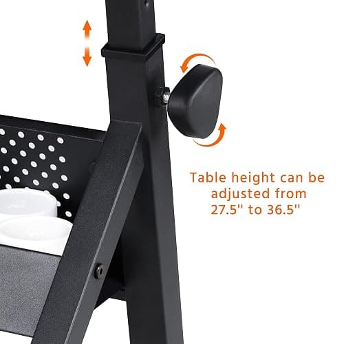 Yaheetech Drafting Table for Artists, Height Adjustable Drawing Desk Art/Craft Desk Diamond Paintings Work Station w/ 2 Storage Drawers and Stool for Home Office School, Black - Black - Large thumbnail 6