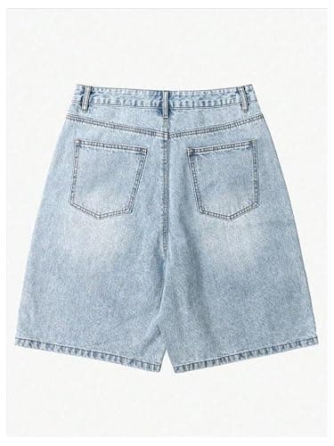 GORGLITTER Boy's Jorts Baggy Jean Shorts Denim Wide Leg Bottoms | Jorts Kids, Boys Shorts Size 10-12, 14-16 8, Teen Boys Clothes, High Waisted Bermuda Shorts Outfits thumbnail 2