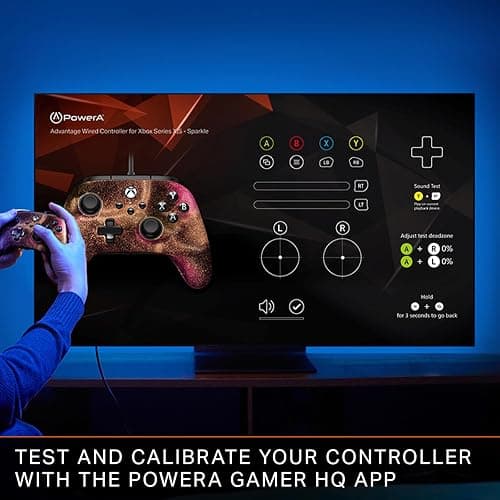 PowerA Advantage Wired Controller for Xbox Series X|S with Lumectra - Black, gamepad, wired video game controller, gaming controller, works with Xbox One and Windows 10/11, officially licensed thumbnail 7