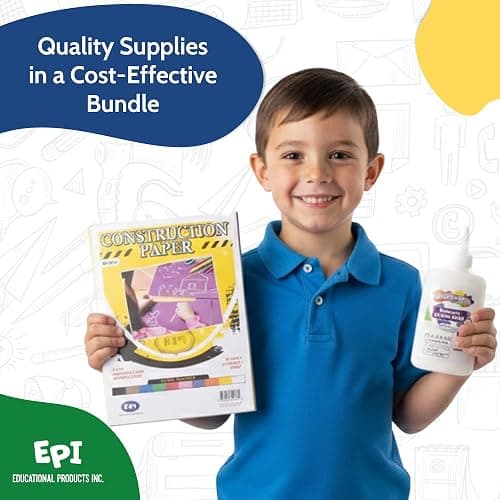 EPI Essentials Back to School Supplies for Kids – 54 Items in Kit – Kindergarten to 1st Grade School Supply Packs – Wide-Ruled Bundle with Composition Notebooks – Suitable for Homeschooling thumbnail 6