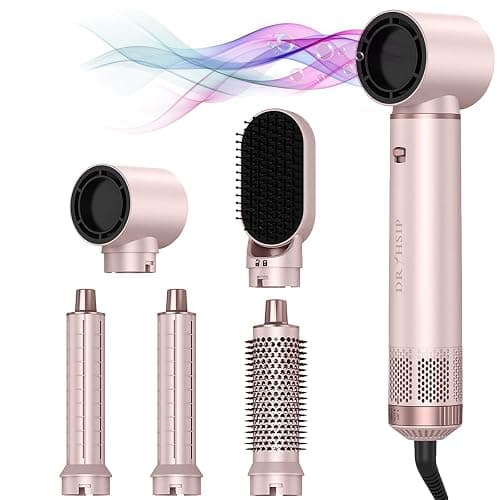 AVENHO 5 in 1 Hot Air Brush - Blow Dryer Brush & Air Curling Wrap Styler with Negative Ion Technology, Hair Dryer Brush for Drying, Curling, Straightening & Styling, Professional Hair Styling Tools - Image 1