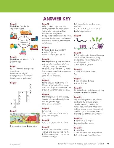 Scholastic Success with Reading Comprehension Grade 1 Workbook thumbnail 13