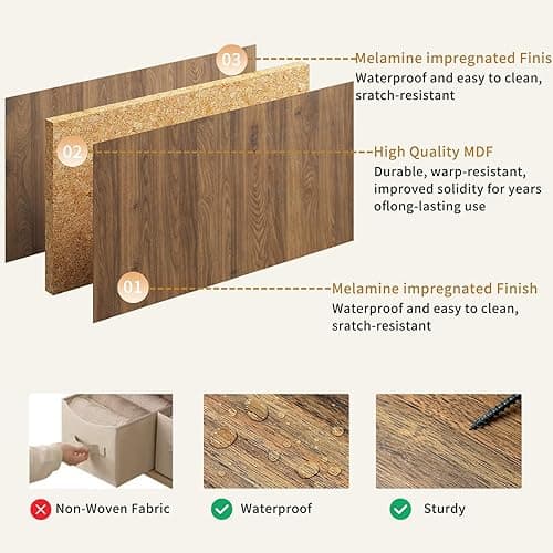 Sscaktu 8 Drawer Dresser for Bedroom, Modern Fluted Double Dresser, 55" Wide Chest of Dressers, Mid Century Wooden Beside Table for Closet, Living Room and Entryway, Natural thumbnail 7