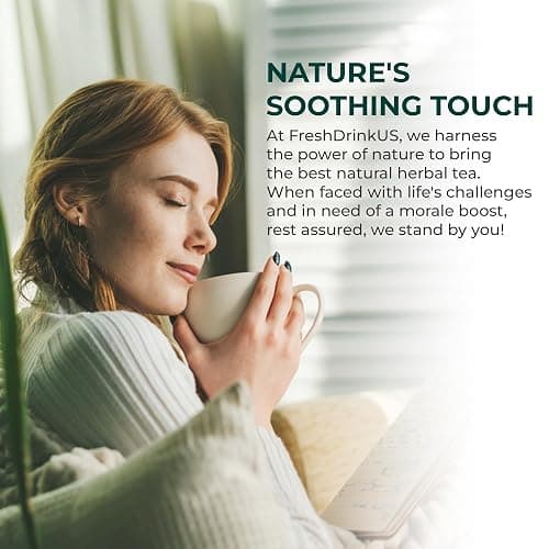 FreshDrinkUS StrongerLungs 20 Tea Bags - Mullein Leaf, Ginseng, Elderberry, Ginger & Thyme - Supports Lung Cleanse, Congestion Relief & Mucus Detox - Caffeine-Free & All-Natural thumbnail 8
