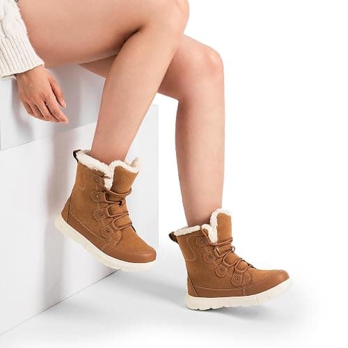 DREAM PAIRS Womens Winter Boots Cozy Faux Fur Anti-Slip Snow Boots Lace Up Comfort Stylish Ankle Booties for Cold Weather City Walk thumbnail 5