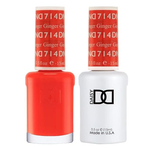 DND Gel Polish Set, Orange Collection, UV/LED GelPolish and Air Dry Nail Lacquer, Matching Chip-Free Polish Duo, 0.5 Fl Oz Each - Image 1