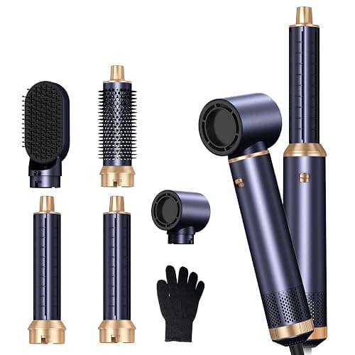 5 in 1 Hair Dryer Brush, Negative Ion Air Styler Wrap Hair Styler Upgrade Blow Dryer Brush Air Curler for Hair, Blowout Brush Set As A Gift for Straight/Curl/Drying/Smoothing - Image 1