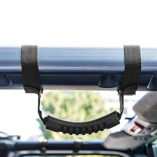 4 x Roll Bar Grab Handles Grip Handle for Jeep Wrangler YJ TJ JK JKU JL JLU Sports Sahara Freedom Rubicon X & Unlimited 1955-2024 2025 (Black) thumbnail 7