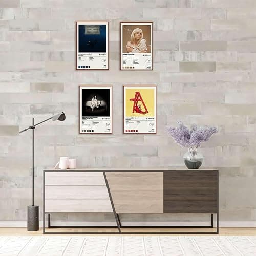 generisch Album Cover Limited Edition Posters (Set of 4) Unframed 8inch X 12inch(20 X 30cm) Room Aesthetic Music Posters thumbnail 3