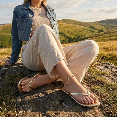 CUSHIONAIRE Cruise Lightweight Womens Flip Flops, Comfortable Beach Sandals for Women with Cushioned Footbed & Flexible Slip On Design thumbnail 3