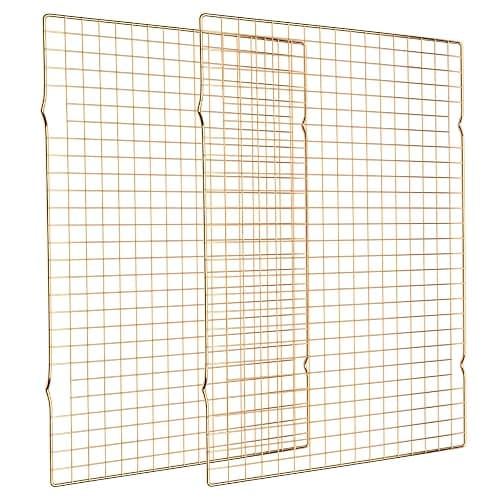 Cooling Rack for Baking, 2-Pack 16x10 Inches Baking Rack, Thick Wire Cookie Rack for Cooking, Roasting, Grilling, Drying, Oven Safe, Fits Half Sheet Pan, Gold - Image 1