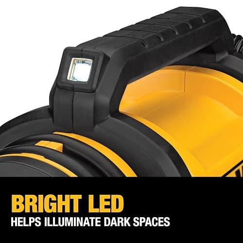 DEWALT Tire Inflator Portable Air Compressor 20V MAX, Car Air Pump with Automatic Shut Off, LED Light, Tool Only (DCC020IB) thumbnail 4