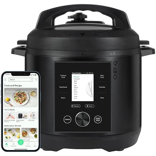CHEF iQ Smart Pressure Cooker with WiFi and Built-in Scale - Easy-to-Use 10-in-1 Multicooker with 500+ Guided Recipes - Rice Cooker, Slow Cooker, Instant Meals for Foodies - 6 Quart - Family Size - Image 1