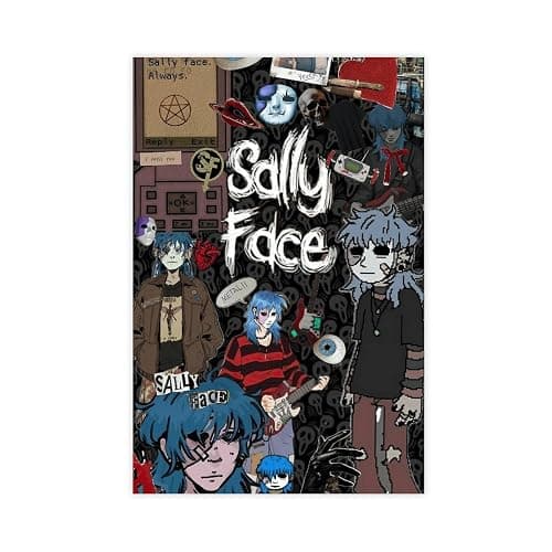 Sally Face Poster 1 Canvas Poster Bedroom Decor Sports Landscape Office Room Decor Gift Unframe-style 12x18inch(30x45cm) - Image 1