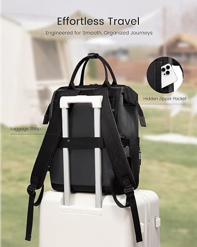 LOVEVOOK Laptop Backpack for Women, 17 Inch Travel Backpack for Work College Business, Water Resistant Teacher Nurse Bag with Large Capacity, School Bookbag Bags Cute Daypack for Woman Girls thumbnail 6