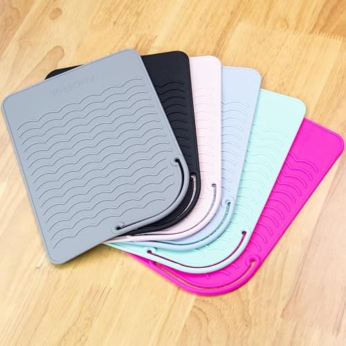 ANGENIL Flat Iron Silicone Mat and Travel Case for Hair Tools - Heat Resistant Mat, Straightener Pad, and Curling Iron Sleeve (9" x 6.5") thumbnail 9