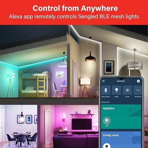 Sengled Smart Light Bulbs, Color Changing Alexa/Bluetooth Mesh, Dimmable LED Bulb A19 E26 Multicolor, High CRI, High Brightness, 8.7W 800LM, 1Pack thumbnail 5