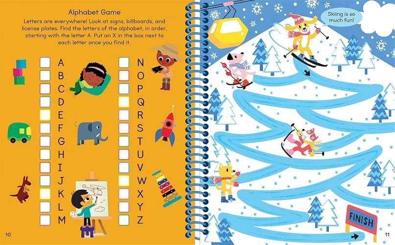 Wipe Clean Preschool Activity Book for Kids Ages 3 to 5: ABCs, Counting, Opposites, Shapes, Tracing, Pen Control and More (Start Little Learn Big Series) thumbnail 3