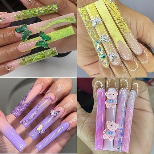 No C Curve 3XL Long Square Nail Tips for Acrylic Nails Professional, SWETIDY 360PCS Clear Straight Flattened Half Cover False Nails Tips with Case for Nail Salons and Home DIY, 12 Sizes thumbnail 6