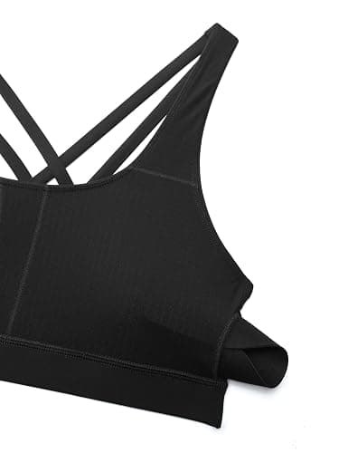 CRZ YOGA Naked Feeling Strappy Padded Sports Bras for Women - Fitness Workout Top Criss Cross Back Yoga Cami thumbnail 6