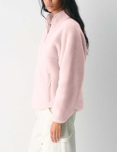 pink sherpa jacket thumbnail 3