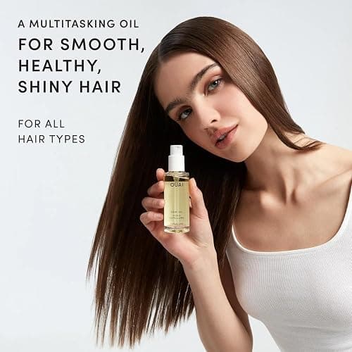 OUAI Hair Oil Travel Size - Hair Heat Protectant Oil for Frizz Control - Adds Shine and Smooths Split Ends - Color Safe Formula - Paraben, Phthalate and Sulfate Free (0.45 oz) thumbnail 3