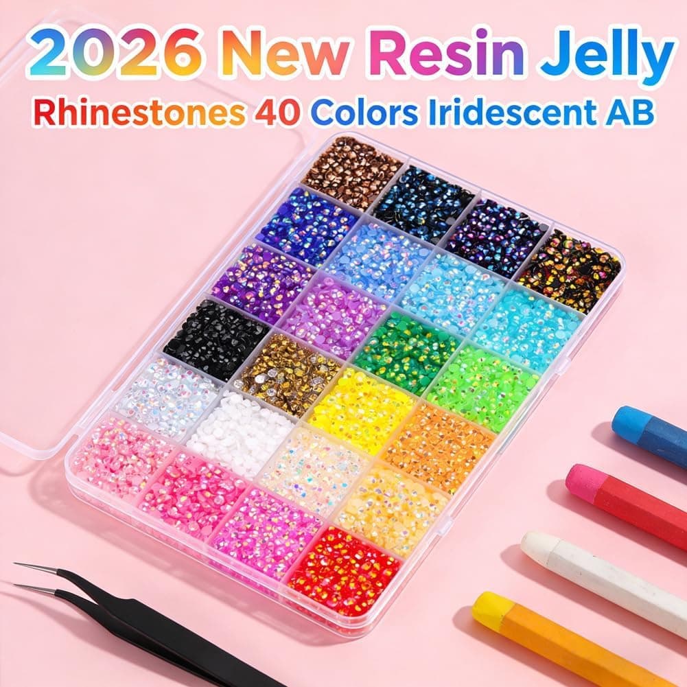 Bedazzling Glue Kit, 40 Colors 40,000pcs Beazzle Rhinestone Kit, Crafts and DIY Projects (24 Colors/24,000pcs) thumbnail 2