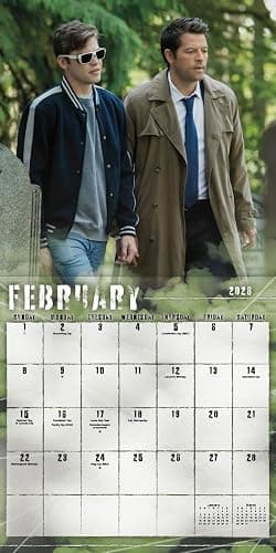 Supernatural Calendar 2026 - Deluxe 2026 Supernatural TV Show Wall Calendar Bundle with Over 100 Reminder Stickers (Sam & Dean Winchester Gifts, Office Supplies) thumbnail 6