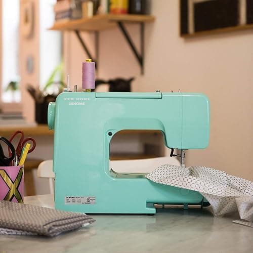 Janome Arctic Crystal Easy-to-Use Sewing Machine with Interior Metal Frame, Bobbin Diagram, Tutorial Videos, Made with Beginners in Mind for Garments, Patchwork, Light Quilting thumbnail 4
