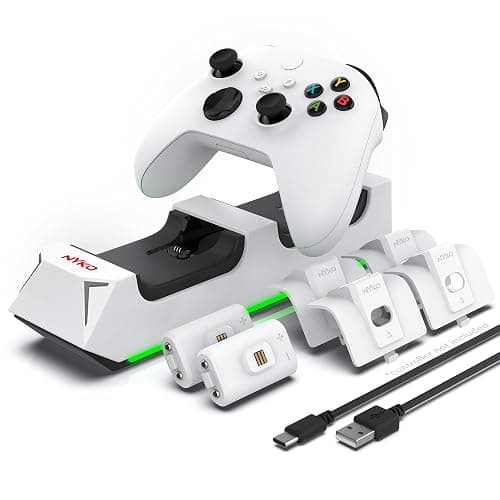 Nyko Charging Station for Xbox Series XS & Charge Base for 2 Controllers w/LED Indicators and Extra USB Port -Controller Charge Stand w/Rechargeable Batteries - Accessories - Image 1
