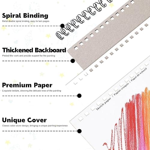 4 Pack Small Sketch Books, 5.5 x 8.5 Inch Mini Sketchbook, 68lb/100gsm Spiral Bound Small Sketch Pad, Acid Free Art Supplies Drawing Painting Sketchbook for Kids, Beginners, Artists & Easter Gift thumbnail 3