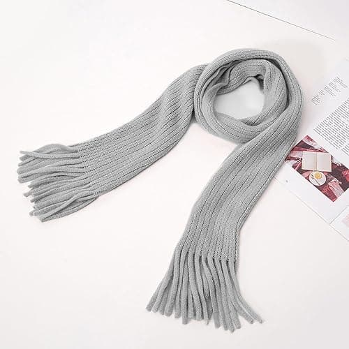 BEARUN Kids Knit Scarf Winter Fashion Solid Color Toddler Baby Scarves Neck Warmer Tassel Scarf for Boys Girls thumbnail 5