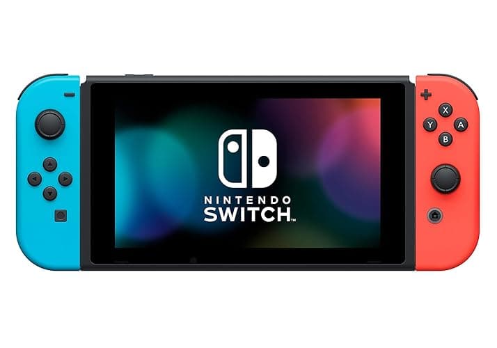 Nintendo Switch Game Console - Black (HAC-001(-01) w/ OEM Blue/Red Joycon (Renewed) - Image 1