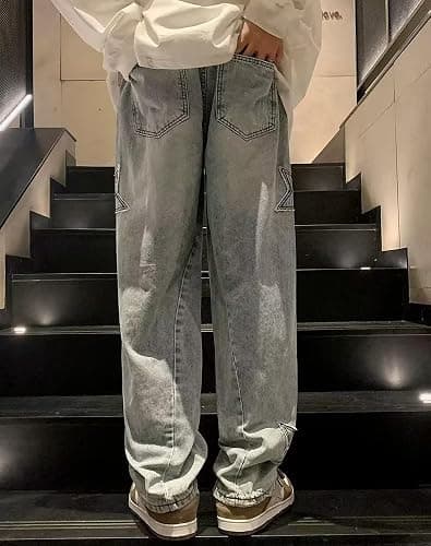 Kisswow Y2k Star Jeans for Women Cute Jeans for Teens Y2k Cargo Pants Women thumbnail 3