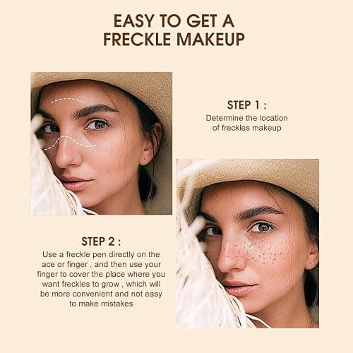 Melsintern Freckle Pen for Face Waterproof Long Lasting - Natural Faux Freckles Makeup Pen with Precision Tip, Vegan and Cruelty Free, Light Brown for Daily Use and Special Occasions thumbnail 4