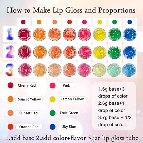 MOCIKE DIY Lip Gloss Making kit for Girl Gifts - 37 PCS DIY Lip Gloss kit Make Your Own Lip Gloss thumbnail 6