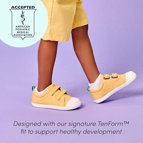 Ten Little Eco Canvas Kids & Toddler Shoes - APMA-Accepted, Lightweight, Breathable, 100% Recycled Cotton Kids Shoes - Non-Slip, Wide Toe Box, Zero-Drop, Flexible Toddler Sneakers thumbnail 2